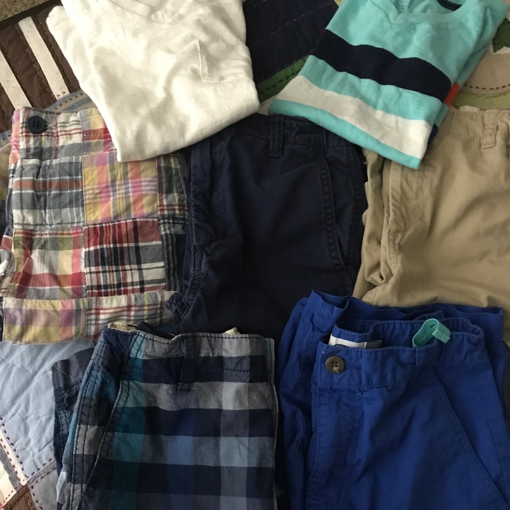 Boys size 12 chino shorts and T-shirts